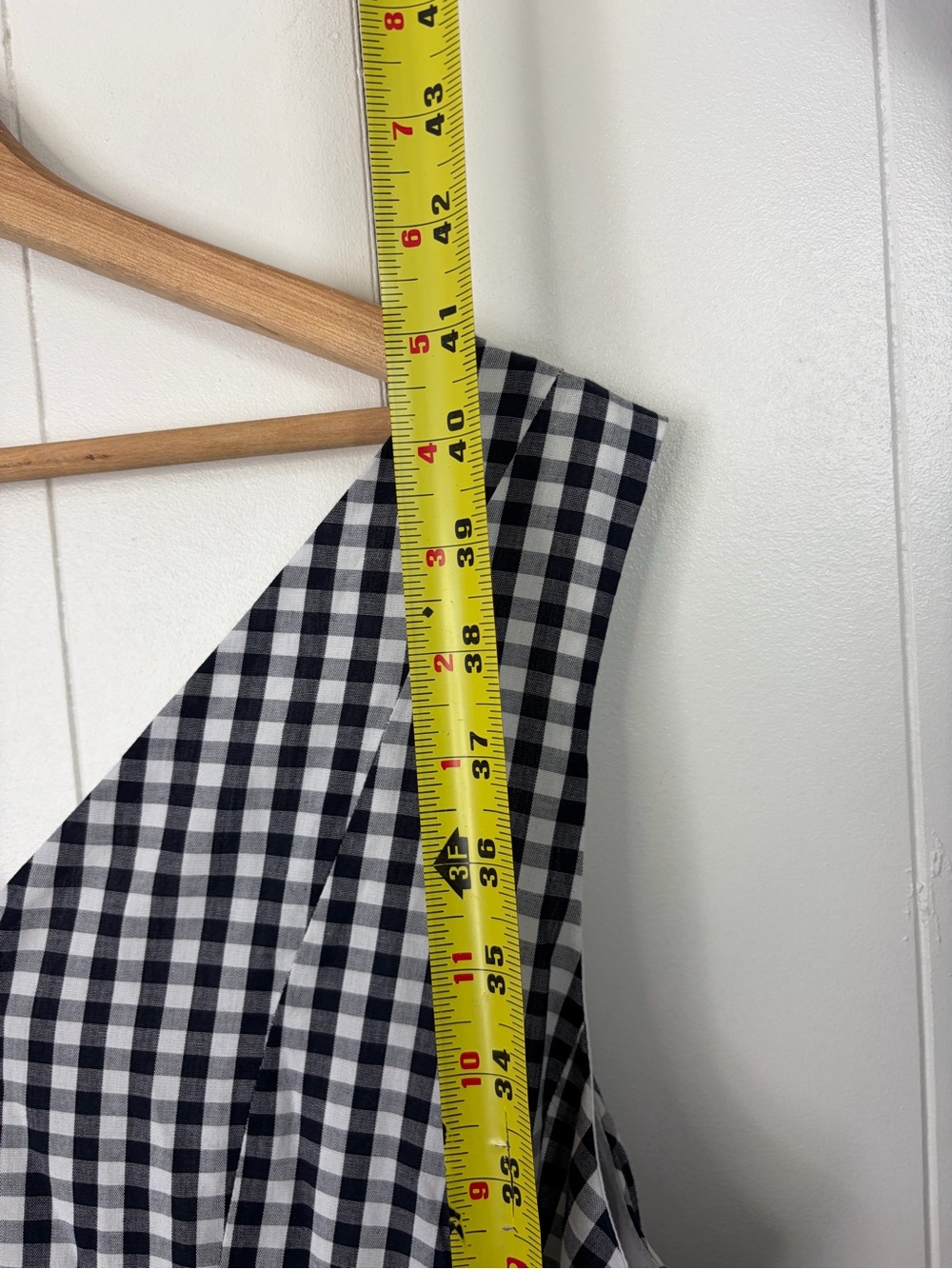 Cleo Black White Gingham Fit Flare Midi Dress A-Line Pockets Sleeveless Size 14 - Picture 11 of 14